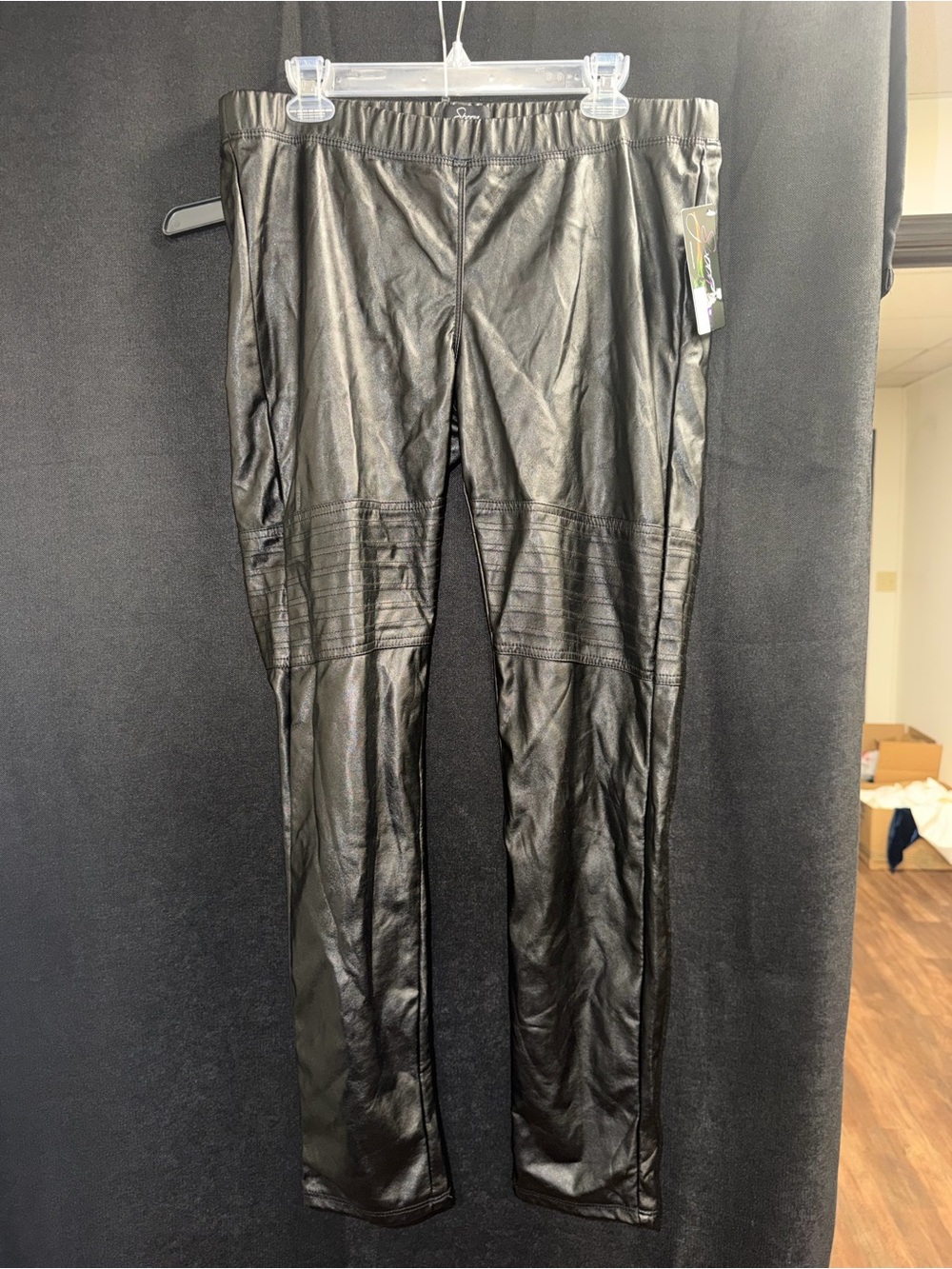 Faux Leather Black Men’s Pants - Contemporary Stretch Fit